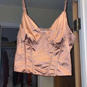 Mauve corset top crop top